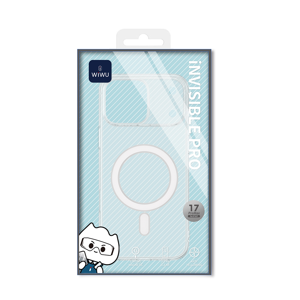 Apple iPhone 17 Pro Max Kılıf M-safe Şarj Özellikli Wiwu YXK-207 Invisible Pro Sert PC Kapak - 3