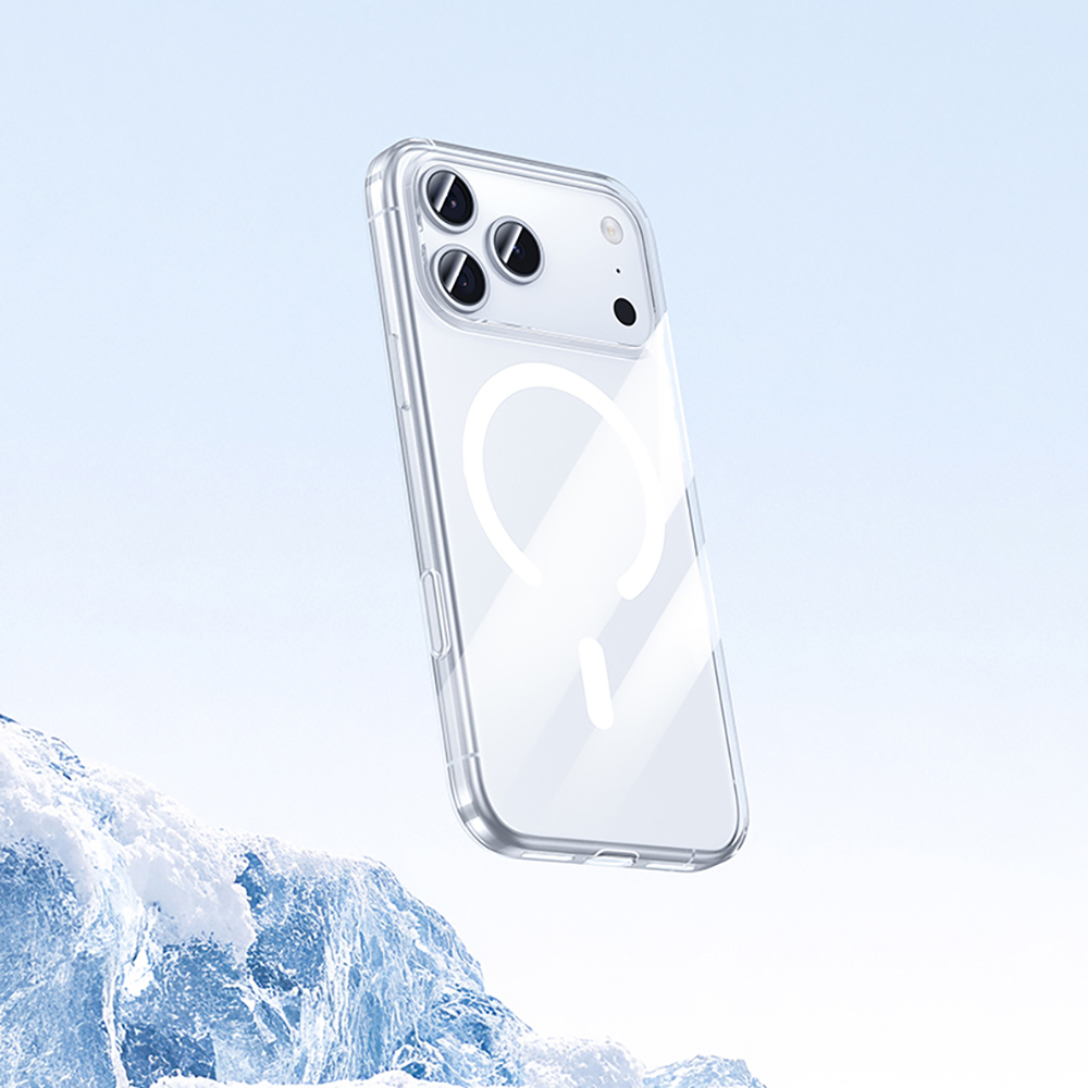 Apple iPhone 17 Pro Max Kılıf M-safe Şarj Özellikli Benks ​​​​​​Crystal Serisi Şeffaf Kapak - 7