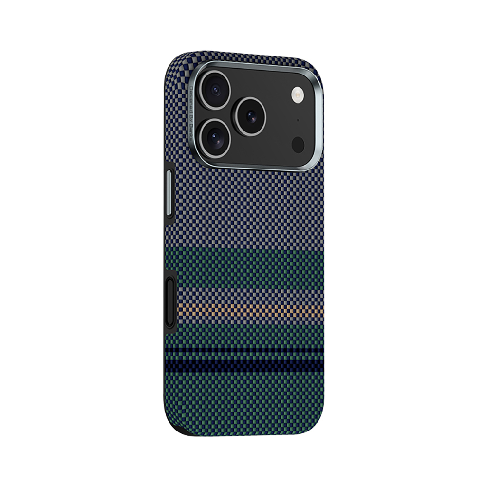 Apple iPhone 17 Pro Max Kılıf M-safe Şarj Özellikli Karbon Fiber Tasarımlı Benks Aurora ArmorPro Kevlar Kapak - 2