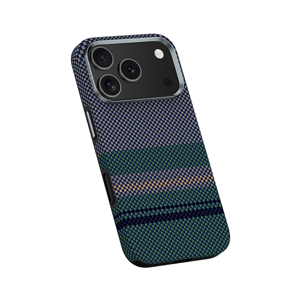 Apple iPhone 17 Pro Kılıf M-safe Şarj Özellikli Karbon Fiber Tasarımlı Benks Aurora ArmorPro Kevlar Kapak - 3