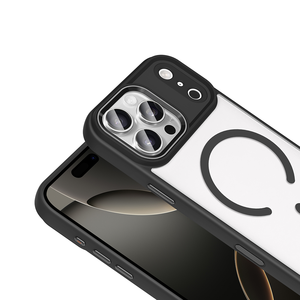 Apple iPhone 17 Pro Kılıf Wireless Şarj Özellikli Zore Krom M-safe Silikon Kapak - 6