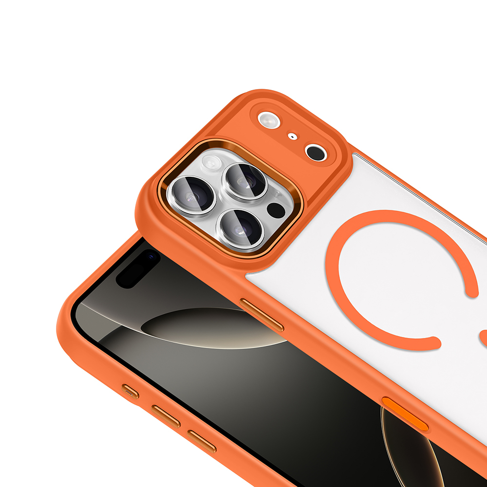 Apple iPhone 17 Pro Kılıf Wireless Şarj Özellikli Zore Krom M-safe Silikon Kapak - 8