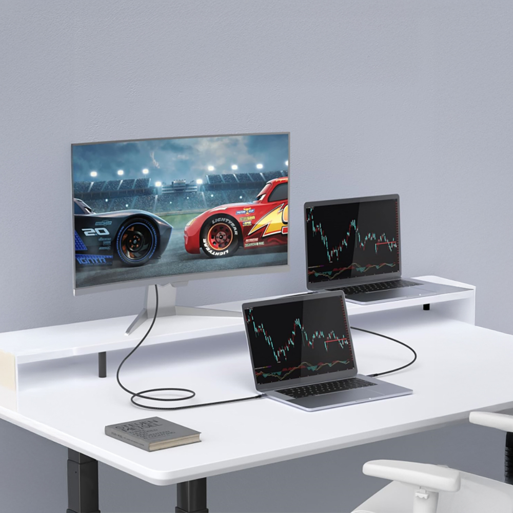 Qgeem QG03 Type-C to Type-C PD 40G 8K@60Hz Data Kablosu 240W 1M - 3