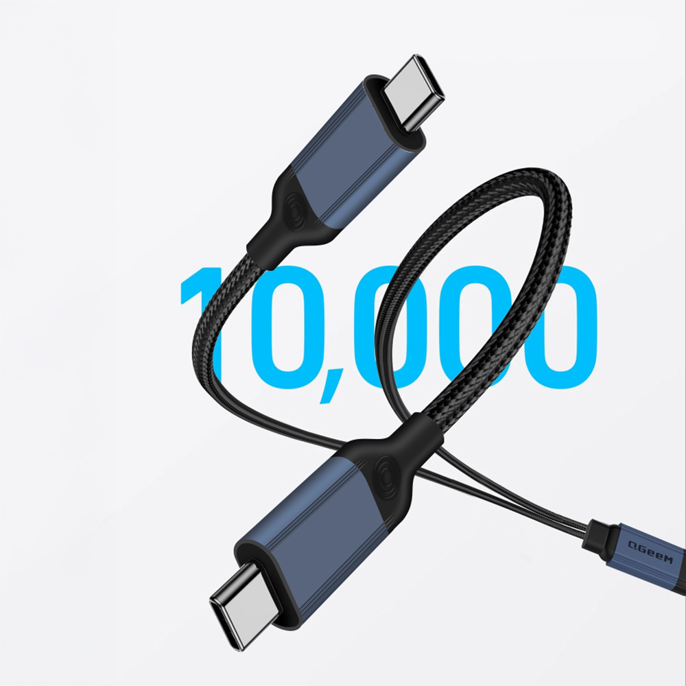 Qgeem Type-C to Type-C 2in1 Data Kablosu 140W 480Mbps 1.2M - 2