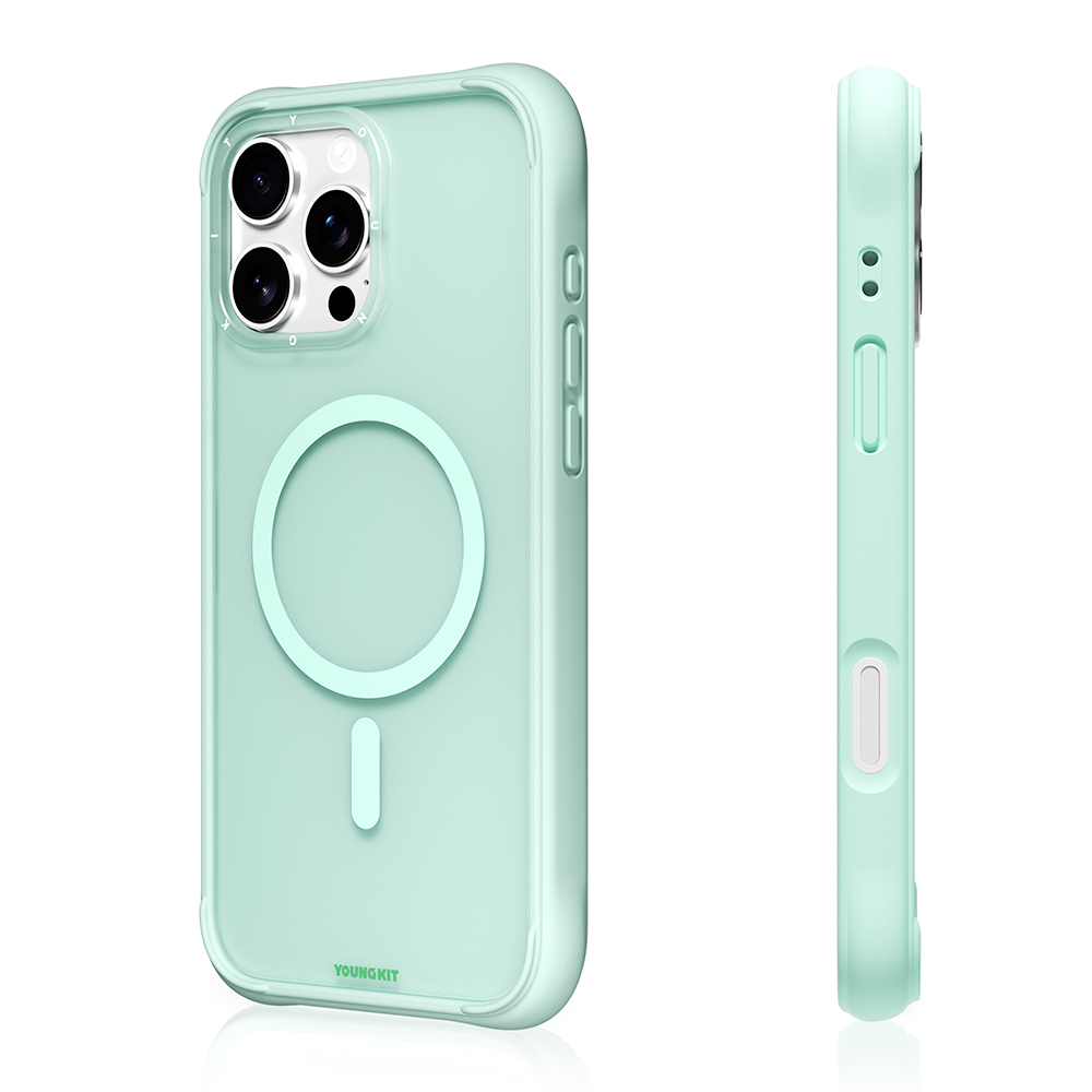 Apple iPhone 16 Pro Max Uyumlu Kılıf M-safe Şarj Özellikli Youngkit Macaroon Serisi Kapak - 4