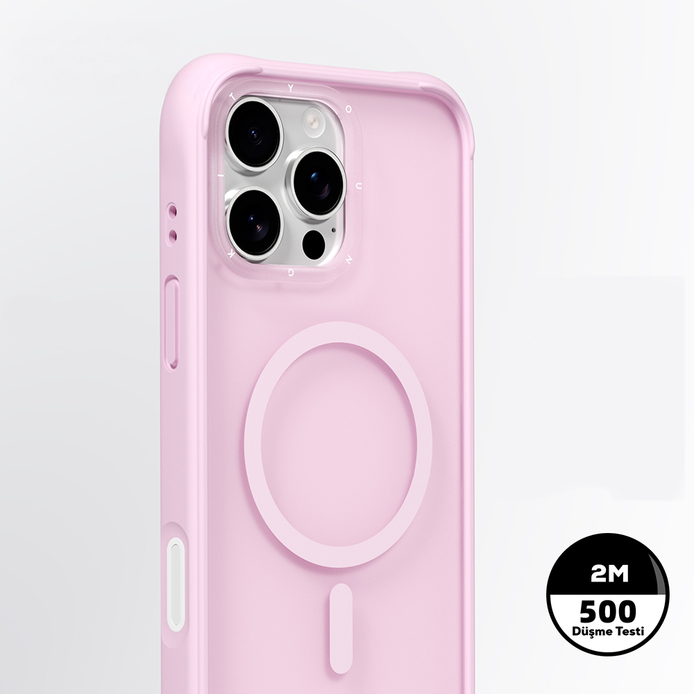 Apple iPhone 16 Pro Max Uyumlu Kılıf M-safe Şarj Özellikli Youngkit Macaroon Serisi Kapak - 10