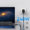 Qgeem QG05 Type-C to Type-C USB5 PD Data Kablosu 240W 80Gbps 8K@60Hz 1.2 Metre - 3