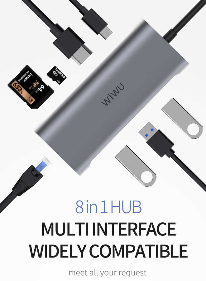 Wiwu Alpha 831HRT Type-C Hub - 2