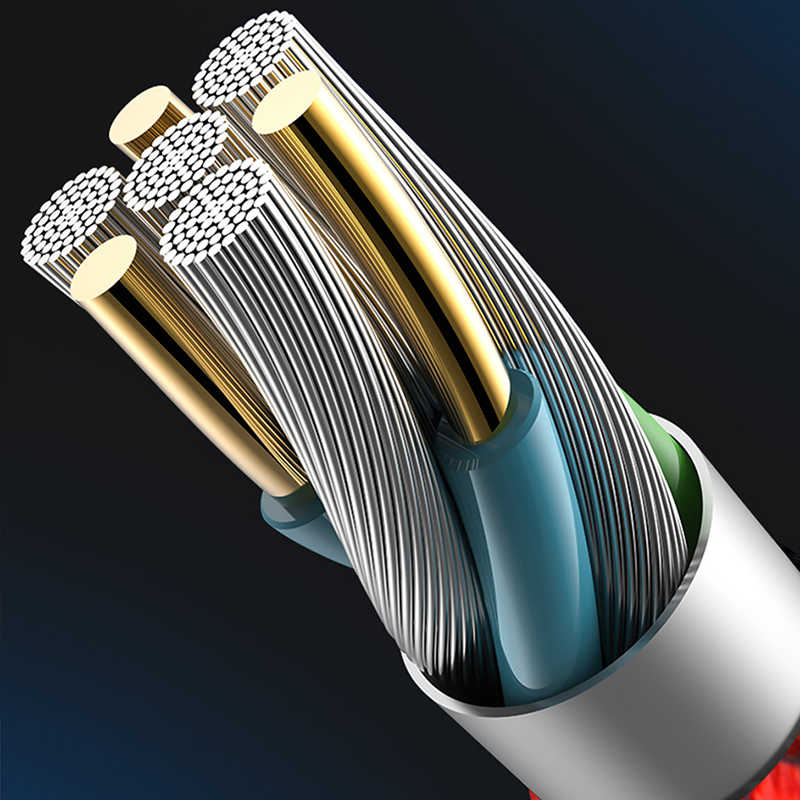 Wiwu YZ100 Dual Lightning + Micro Usb Kablo - 6