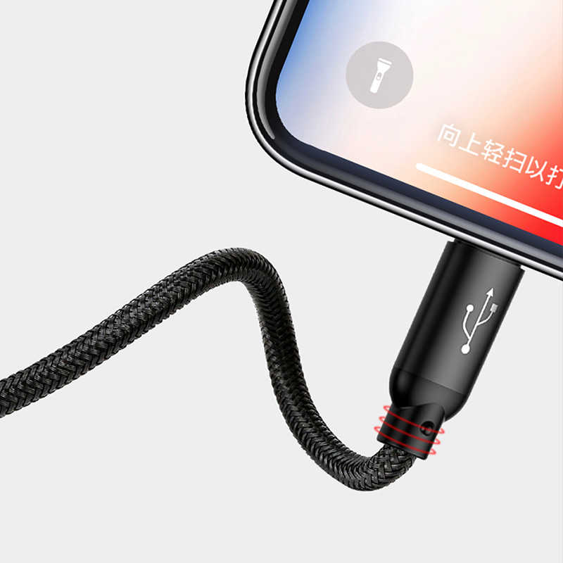 Wiwu YZ100 Dual Lightning + Micro Usb Kablo - 7