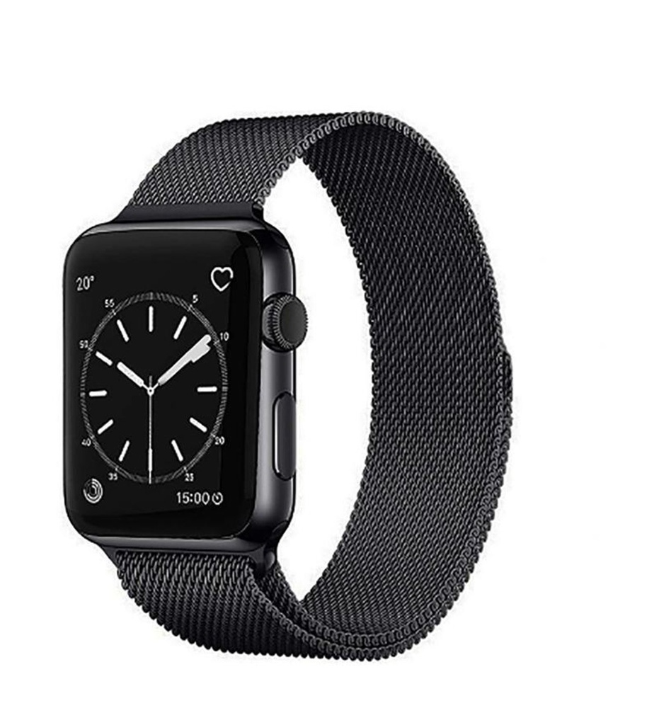 Apple Watch 38mm Uyumlu Kordon Hasır Metal Mıknatıslı Örgü Zore KRD-01 Kayış