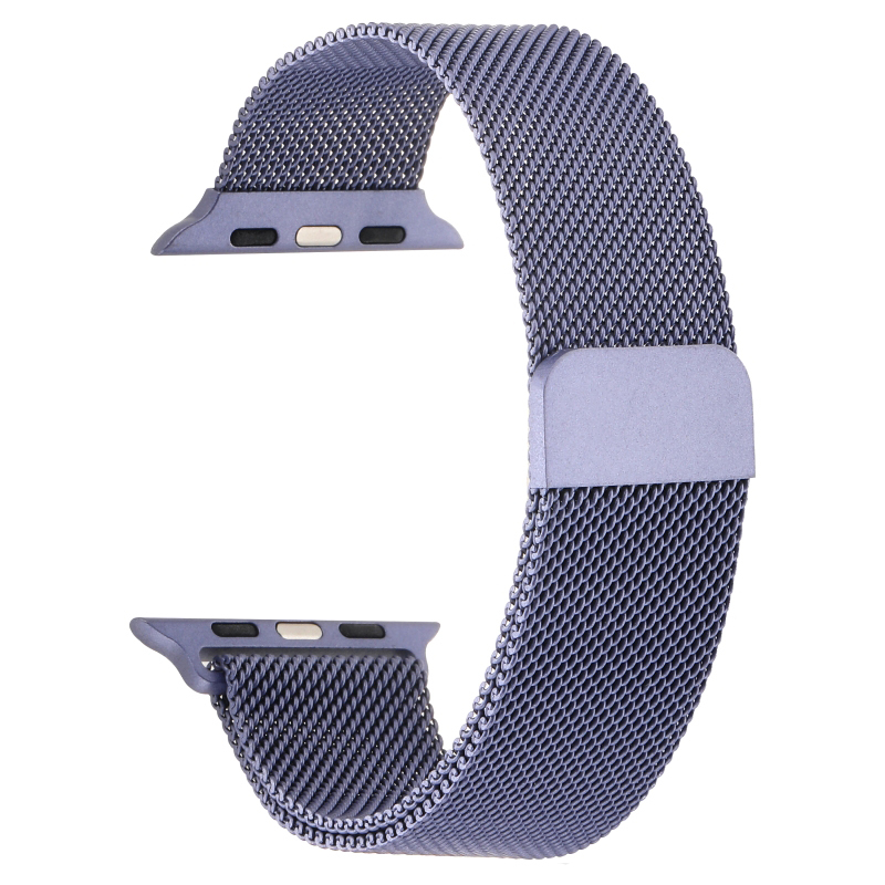 Apple Watch 44mm Uyumlu Kordon Hasır Metal Mıknatıslı Örgü Zore KRD-01 Kayış - 6