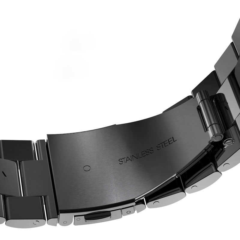 Apple Watch 38mm Uyumlu Kordon Paslanmaz Metal Baklalı Tasarım KRD-04 Kayış - 2