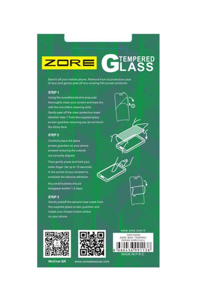 Samsung Galaxy J5 Pro Uyumlu Zore Maxi Glass Temperli Cam Koruyucu