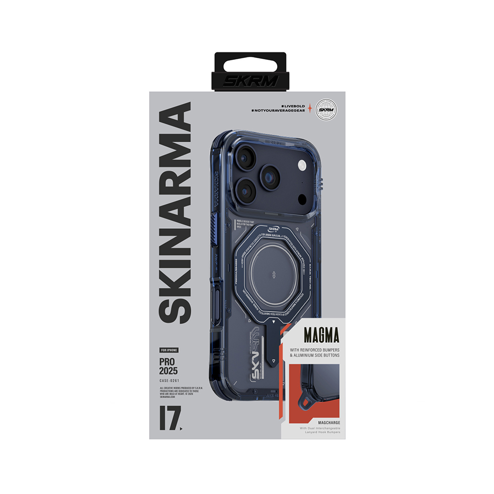 Apple iPhone 17 Pro Max Uyumlu Kılıf SkinArma M-safe Şarj Özellikli Airbag Tasarımlı Magma Kapak - 6