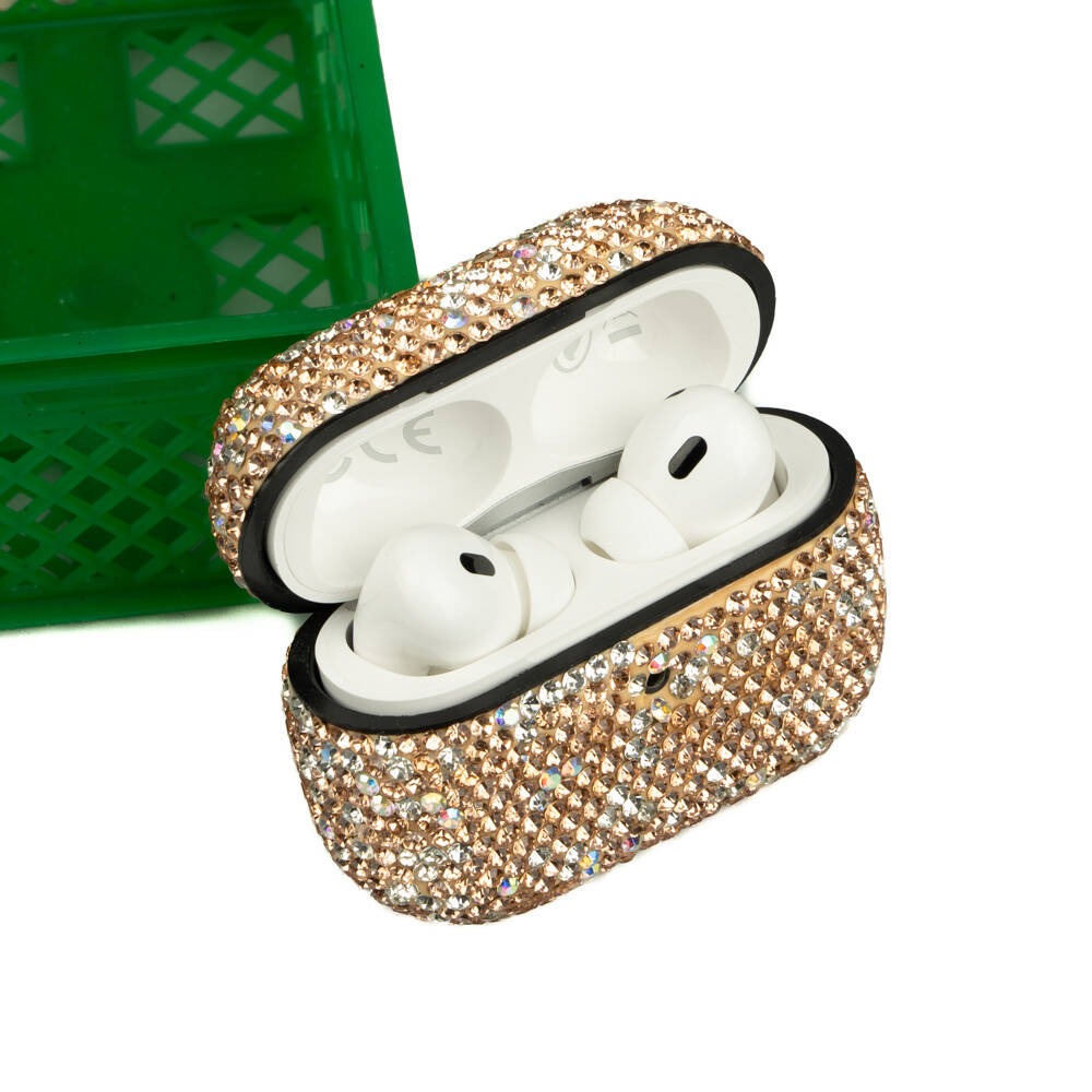 Apple Airpods Pro Uyumlu Kılıf Karanlıkta Parlayan Şık Görünümlü Diamond Kılıf - 1