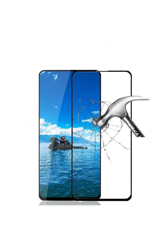 Huawei P Smart Pro 2019 Uyumlu Zore Kenarları Kırılmaya Dayanıklı Cam Ekran Koruyucu