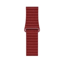 Apple Watch 38mm Uyumlu Kordon Suni Deri Bakla Tasarımlı KRD-09 Kayış - 6