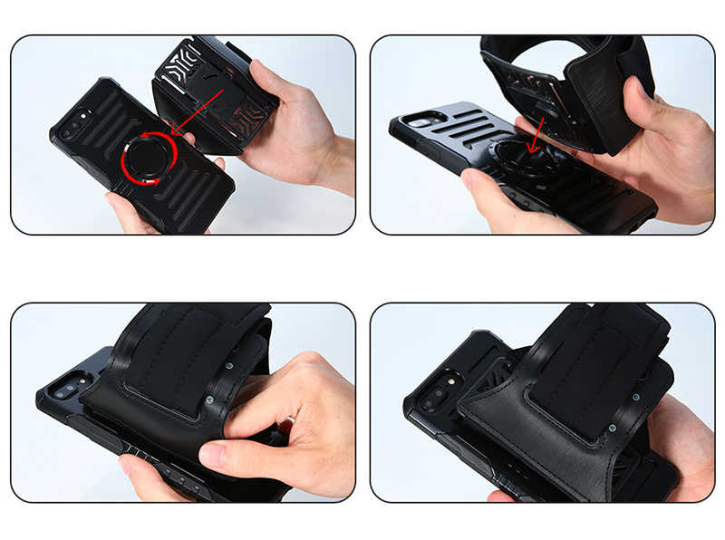 Apple iPhone 7 Plus Uyumlu Kılıf Zore 2 in 1 Kol Bandı - 3