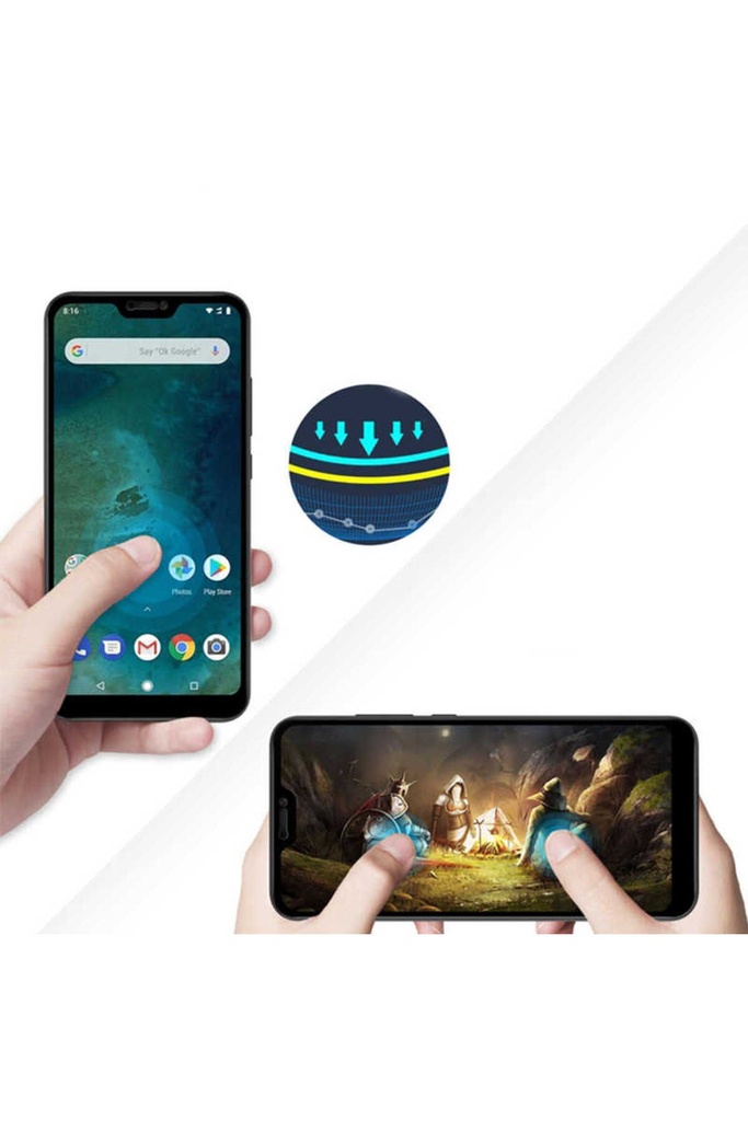 Xiaomi Mi 8 Lite Uyumlu Zore Kenarları Kırılmaya Dayanıklı Cam Ekran Koruyucu