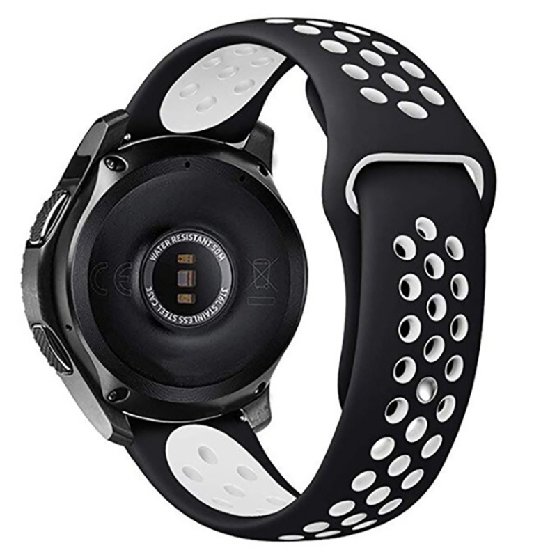 Samsung Gear S3 (22mm) Uyumlu Kordon Silikon Esnek Yumuşak Delikli Spor KRD-02 Kayış - 7