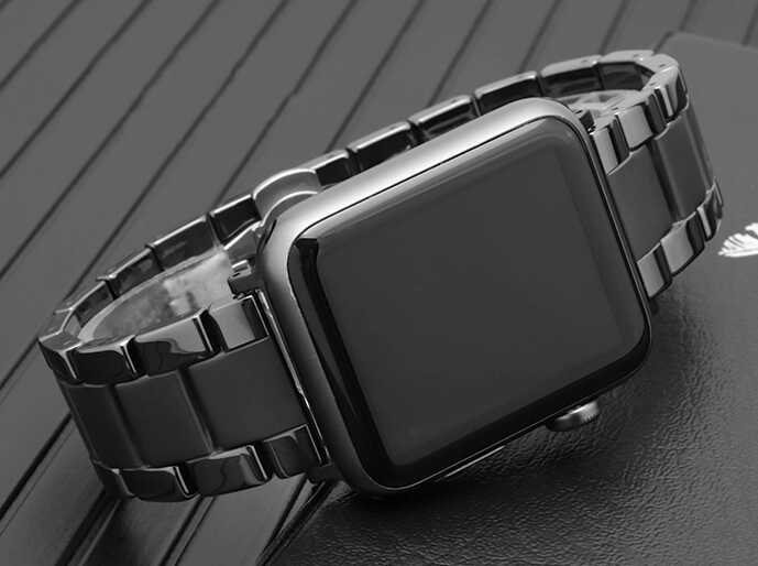 ​​​Apple Watch 40mm Uyumlu Mat Seramik Metal Kordon - 6
