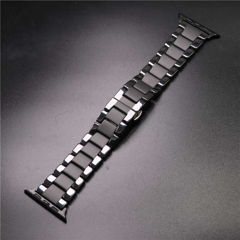 ​​​Apple Watch 40mm Uyumlu Mat Seramik Metal Kordon - 9