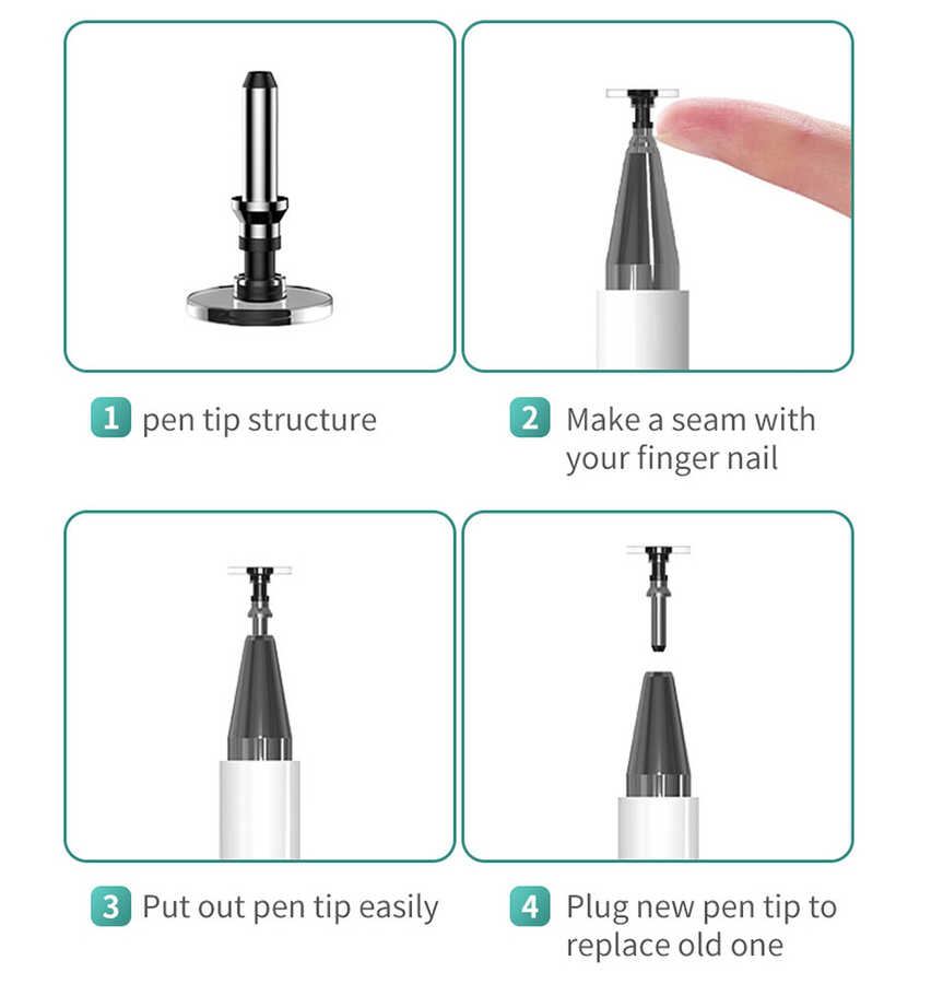 Wiwu Pencil Passive Stylus 2 in 1 Dokunmatik Çizim Kalemi - 7