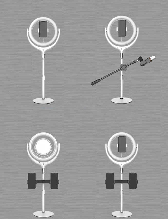 Zore F-537 30 Cm Işıklı Telefon Tutucu Ring Light - 2