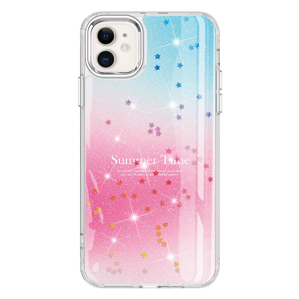 Apple iPhone 11 Uyumlu Kılıf Simli Desenli Parlak Zore Task Kapak - 2