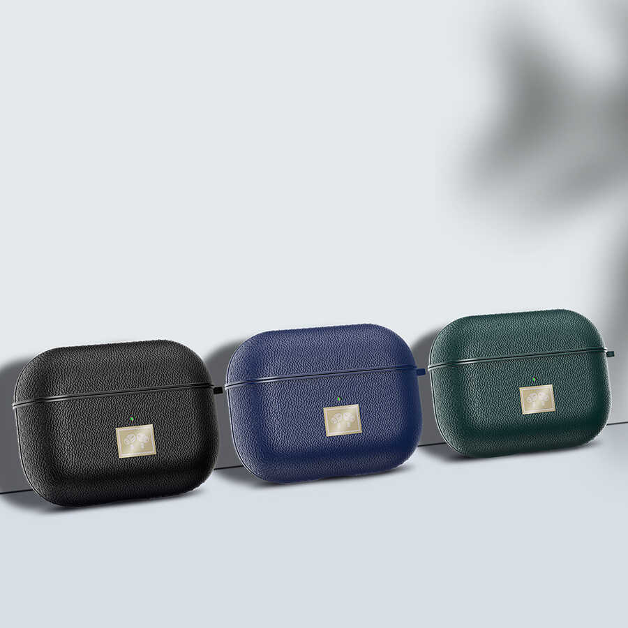 Apple Airpods Pro Uyumlu Kılıf Deri Görünümlü Askı Aparatlı Wlons Kılıf - 1