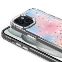 Apple iPhone 14 Uyumlu Kılıf Simli Desenli Parlak Zore Task Kapak - 4