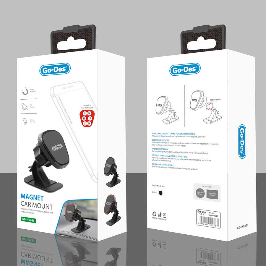 ​Go Des GD-HD685 Magnetik Araç Telefon Tutucu - 1