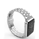 Apple Watch 40mm Uyumlu Kordon Metal Şerit Tasarımlı Luxury Paslanmaz KRD-14 Kayış - 2