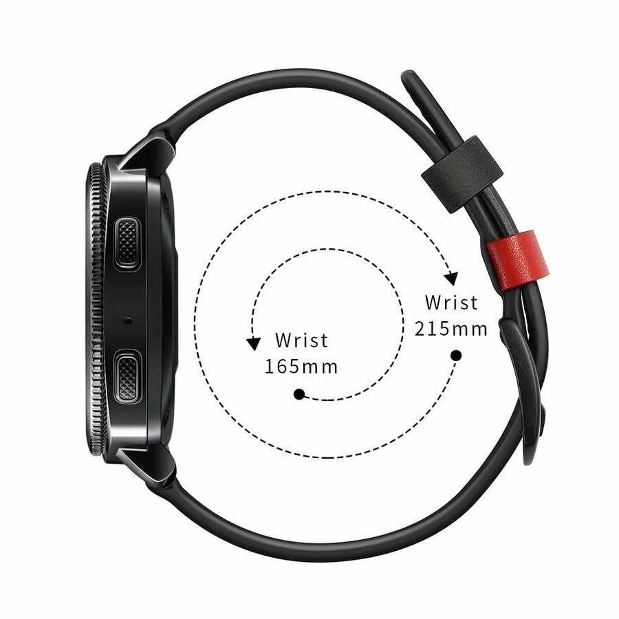 ​​Samsung Galaxy Watch 46mm Uyumlu (22mm) KRD-19 Deri Kordon - 5