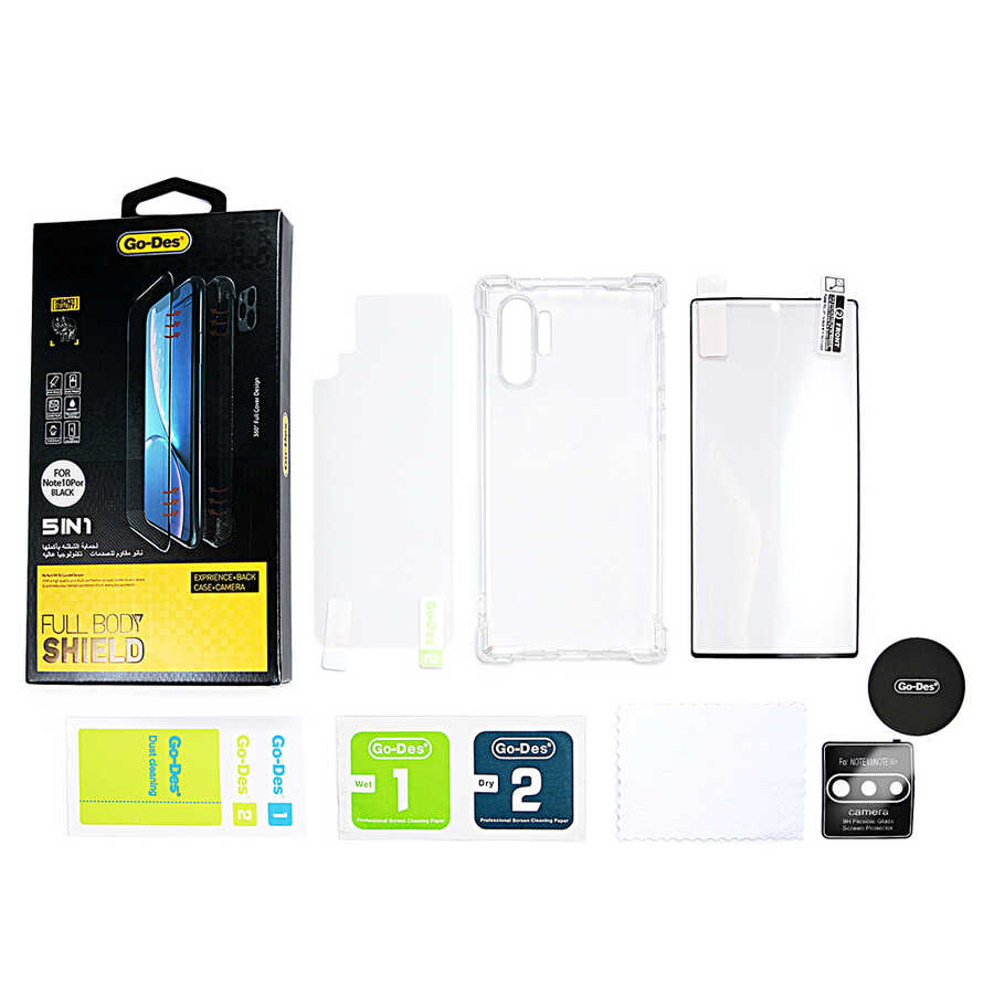 Samsung Galaxy Note 10 Plus Uyumlu Go Des 5 in 1 Full Body Shield - 3
