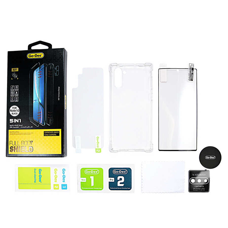 Samsung Galaxy Note 10 Uyumlu Go Des 5 in 1 Full Body Shield - 3