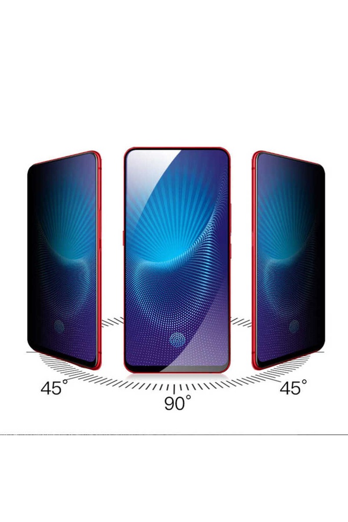 Oppo Reno 2Z Uyumlu Zore New 5D Privacy Temperli Ekran Koruyucu