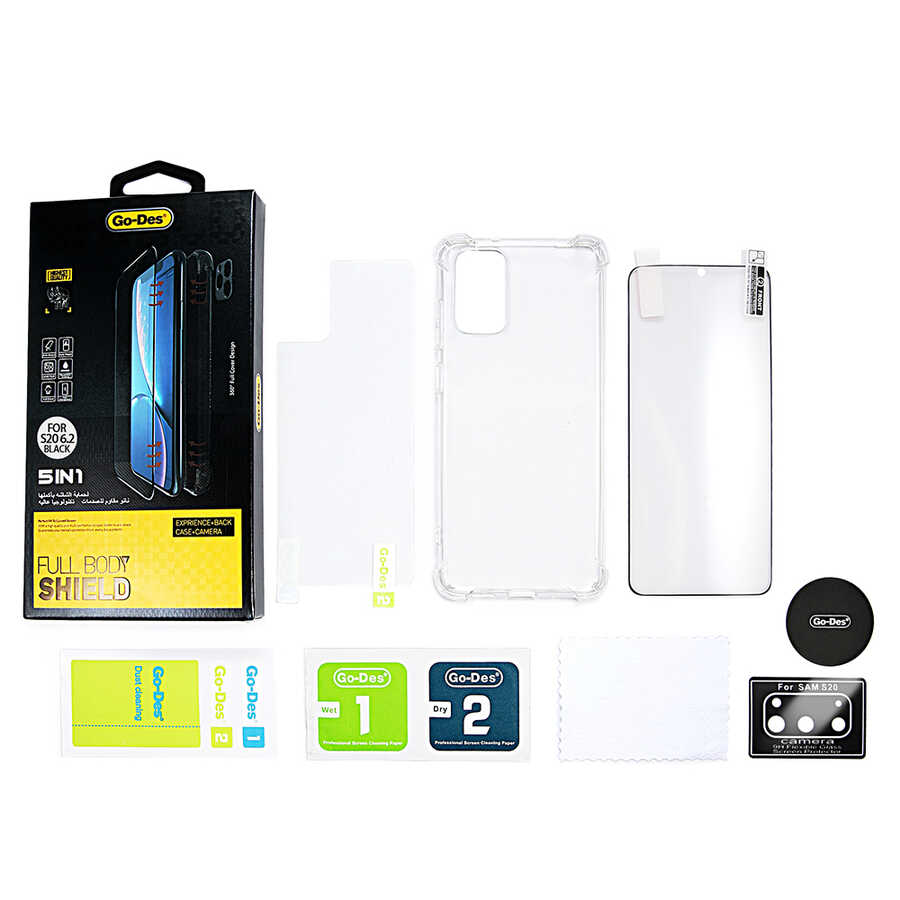 Samsung Galaxy S20 Uyumlu Go Des 5 in 1 Full Body Shield - 3