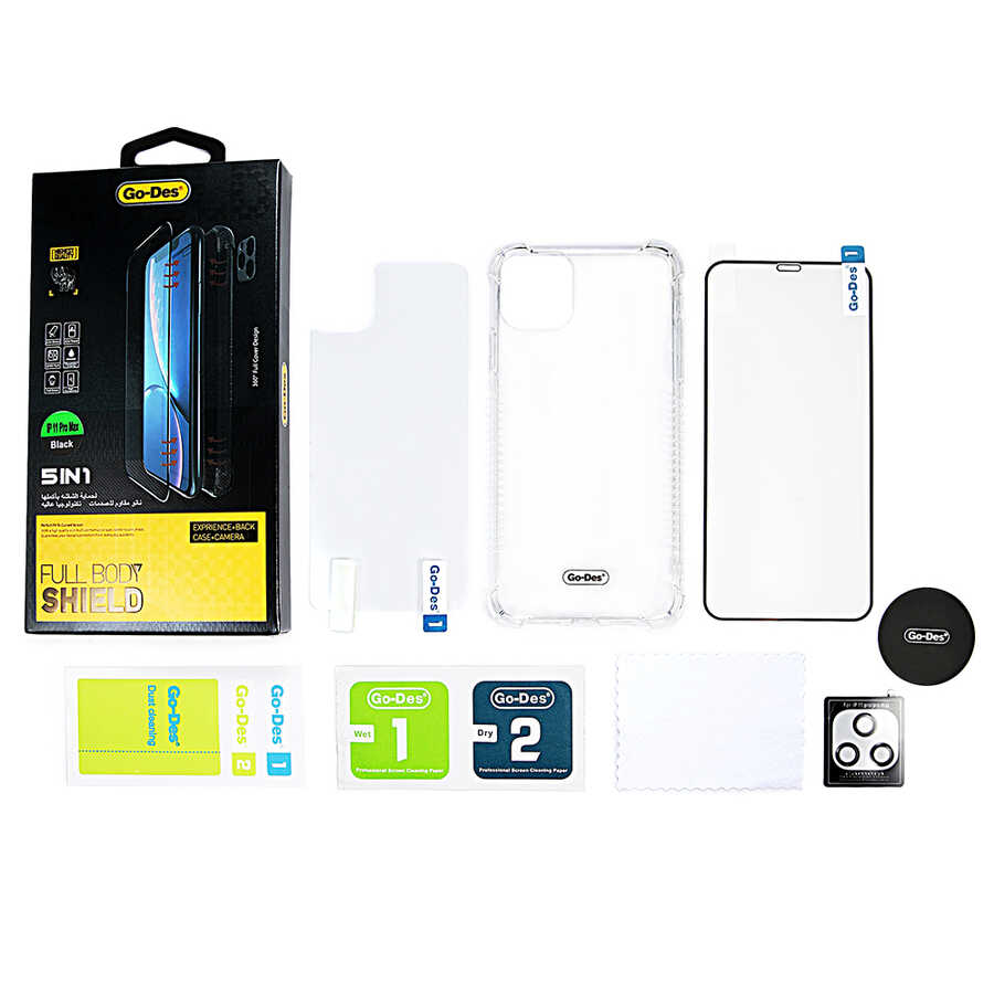 Apple iPhone 11 Pro Uyumlu Go Des 5 in 1 Full Body Shield - 4