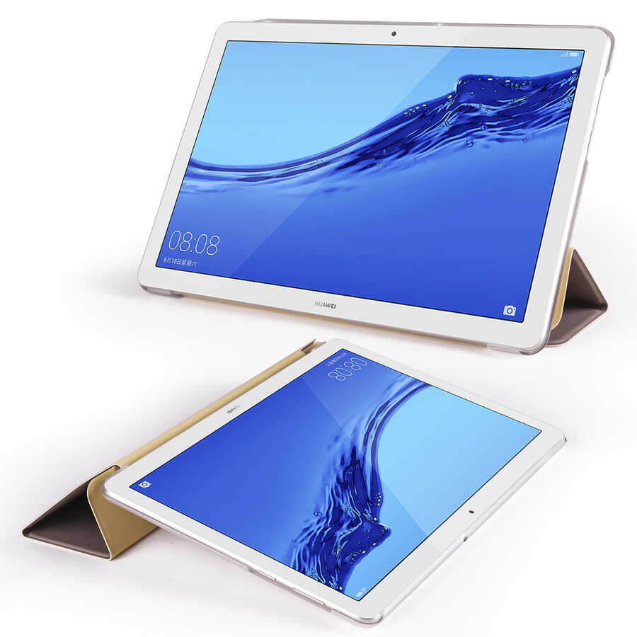 Huawei T5 10 inç Uyumlu Zore Smart Cover Standlı 1-1 Kılıf - 1