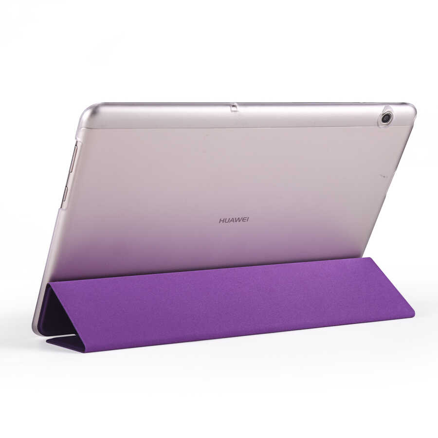 Huawei T5 10 inç Uyumlu Zore Smart Cover Standlı 1-1 Kılıf - 3