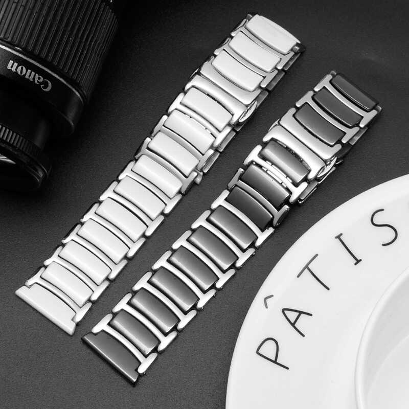 Samsung Gear S3 Uyumlu (22mm) Seramik Metal Kordon - 1