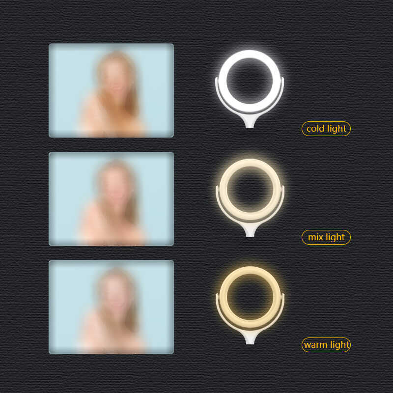 Zore F-537 30 Cm Işıklı Telefon Tutucu Ring Light - 5