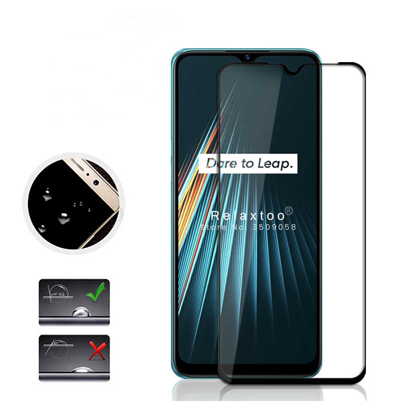 Realme 6İ Uyumlu Zore Kenarları Kırılmaya Dayanıklı Cam Ekran Koruyucu