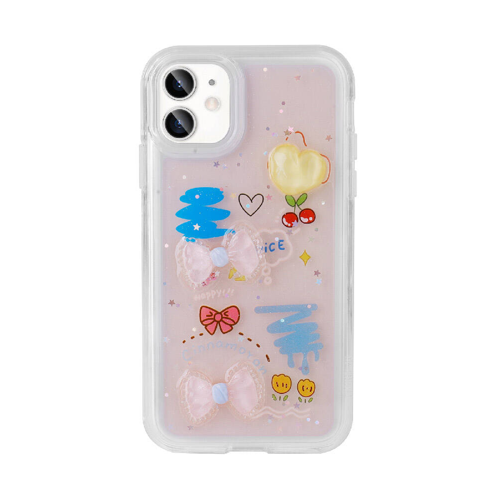 Apple iPhone 11 Uyumlu Kılıf Kabartma Figürlü Parlak Zore Minimini Silikon Kapak - 2