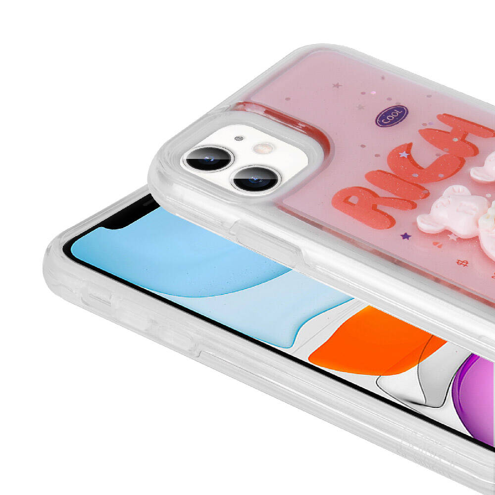 Apple iPhone 11 Uyumlu Kılıf Kabartma Figürlü Parlak Zore Minimini Silikon Kapak - 4