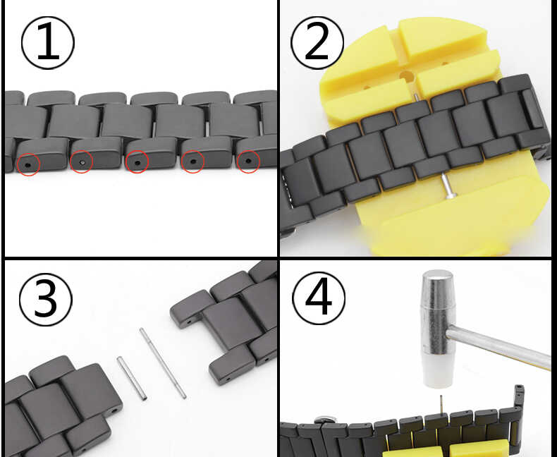 ​​Samsung Galaxy Watch 46mm Uyumlu (22mm) Mat Seramik Metal Kordon - 7