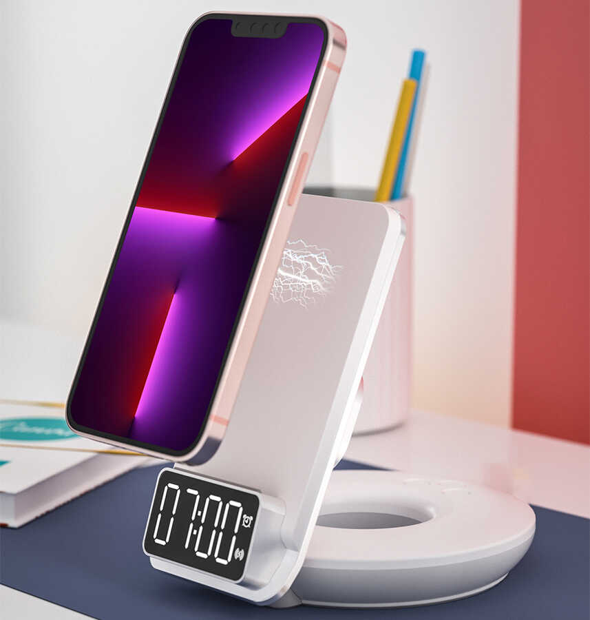 Wiwu M11 4 in 1 Kablosuz Şarj Standı - 6