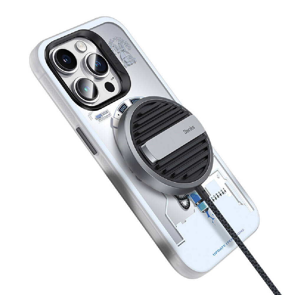 Apple iPhone 15 Pro Uyumlu Kılıf Magsafe Şarj Özellikli Benks Bunny Explore Kapak - 1